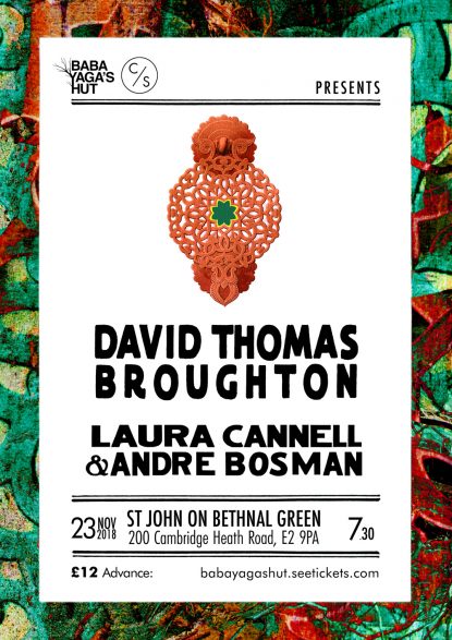 Poster - DTB / Laura Cannell and Andre Bosman, London 23 November 2018